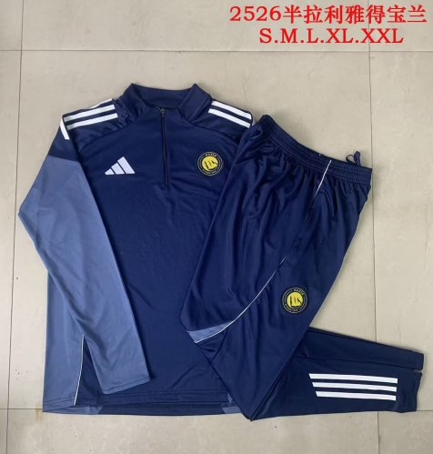2025/26 Al Nassr FC Royal Blue Thailand Tracksuit Uniform-815