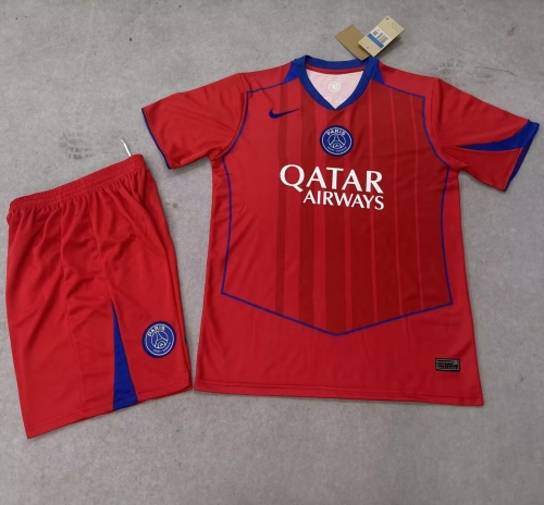 2025/26 Paris SG 2nd Away Red Soccer Uniform-315