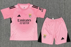 Kids 2025/26 Benfica Goalkeeper Pink Kids/Youth Soccer Uniform-522