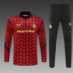 Camouflage 2025/26 Feyenoord Rotterdam Black & Red Soccer Tracksuit Uniform-801