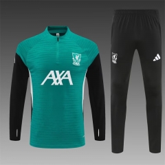 Player Version 2025/26 Liverpool Green Soccer Tracksuit Uniform-801