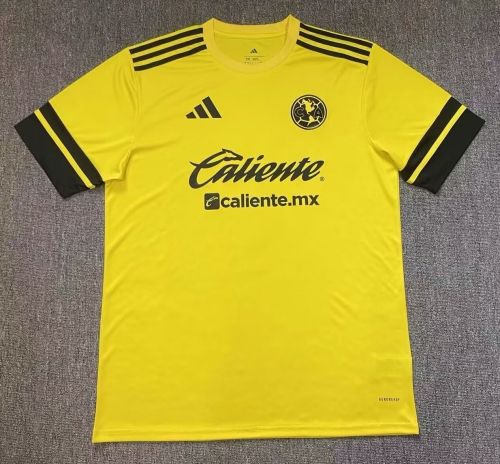 2025/26 Club América Yellow Thailand Soccer Pre-Game Jerseys -912