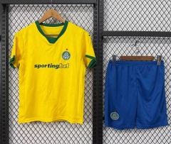 kids 2025/26 SE Palmeiras 2nd Away Yellow Youth/kids Soccer Uniform-530