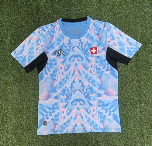 2025/26 Switzerland Away Blue Thailand Soccer Jersey AAA-416