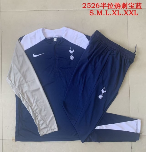 2025/26 Tottenham Hotspur Royal Blue Thailand Soccer Tracksuit Uniform-815