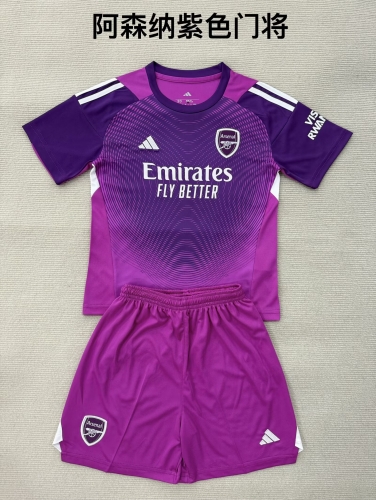 2025/26 Arsenal Goalkeeper Purple Soccer Uniform-208