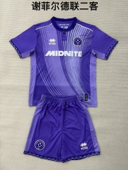 Kids 2025/26 Sheffield United 2nd Away Purple Kids/Youth Soccer Uniform-208