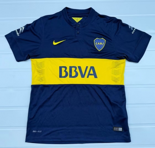 14/15 Retro Version Boca Juniors Home Yellow & Blue Thailand Soccer Jersey AAA-503