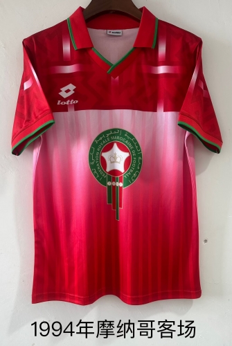 1994 Retro Version Morocco Away Red Thailand Soccer Jersey AAA-709