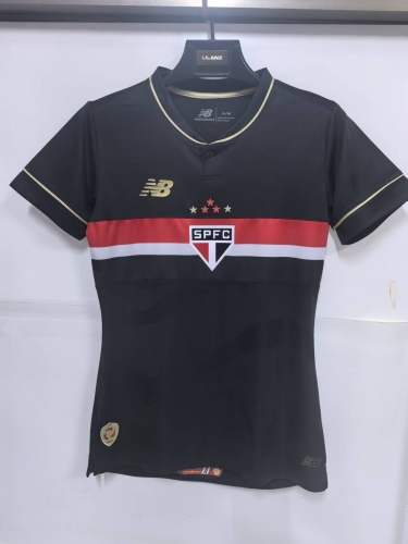 2025/26 Sao Paulo 2nd Away Black Thailand Women Soccer Jersey AAA-LD/1116
