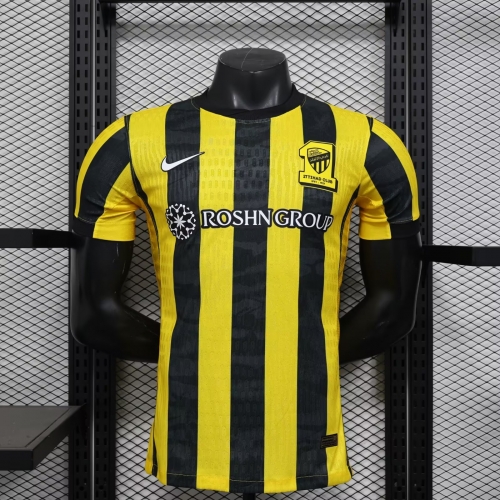 Player Version 2025/26 Al-Ittihad Home Black & Yellow Thailand Soccer Jersey AAA-XY