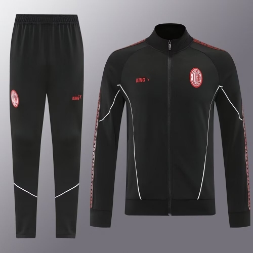 2025/26 #02 AC Milan Black Soccer Jacket Uniform-LH