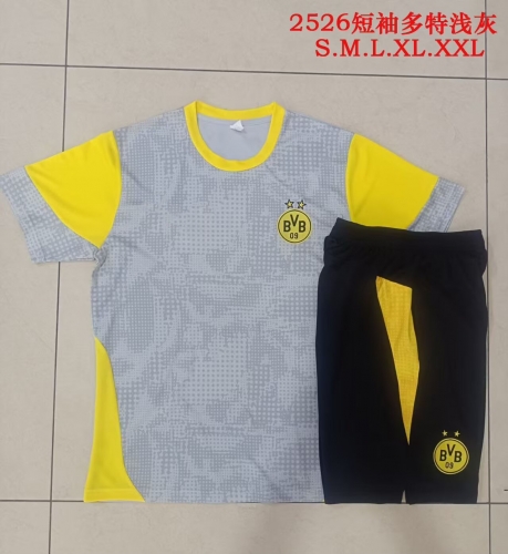 2025/25 Borussia Dortmund Light Gray Soccer Tracksuit Uniform-815
