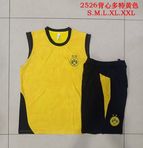 2025/26 Borussia Dortmund Yellow Soccer Vest Suit-815
