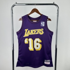 Jointed Version Los Angeles Lakers NBA Purple #16 Jersey-311