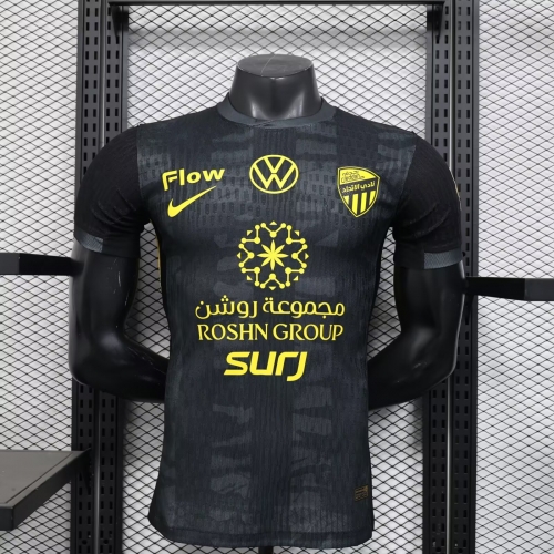 Player Version 2025/26 Al-Ittihad 2nd Away Black Thailand Soccer Jersey AAA-888