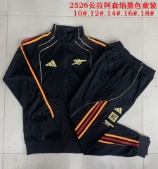 Kids 2025-26 Arsenal Black Kids/Youth Soccer Jacket Uniform-815