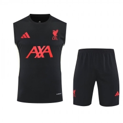 2025/26 Liverpool Black Thailand Soccer Training Vest Set-418