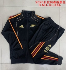 2025/26 Arsenal Black Soccer Jacket Uniform-815