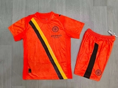 Kids 25/26 Club World Cup Manchester City 2nd Away Red Kids/Youth Soccer Uniform-2149