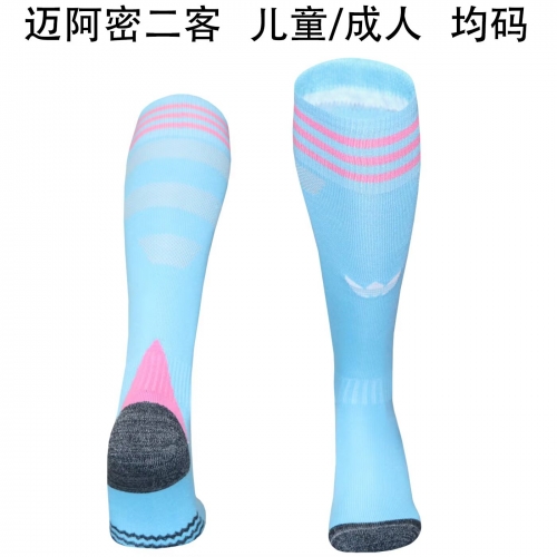 Adult/Kids 2025/26 Inter Miami CF 2nd Away Blue Thailand Soccer Socks