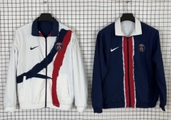 Double-sided 2025-26 Paris SG Blue & White Windbreaker Hoodies Top-510