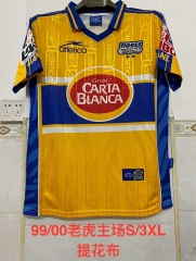 99/00 Retro Version Tigre UANL Home Yellow Thailand Soccer Jersey AAA-2041/912