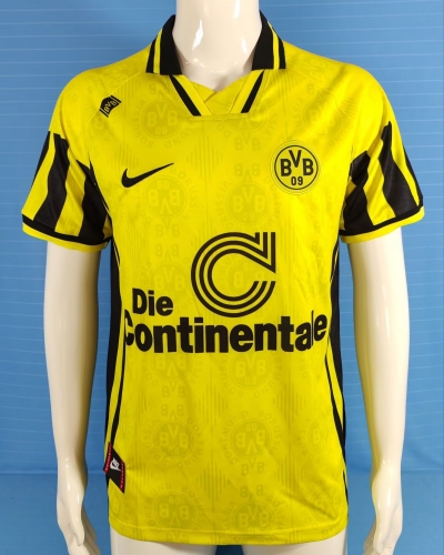 96/97 Retro Version Borussia Dortmund Home Yellow Thailand Soccer Jersey AAA-503