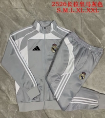 2025/26 Rea Madrid Gray Soccer Jacket Uniform-815