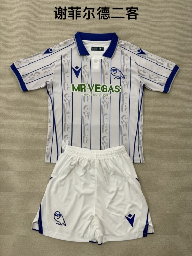 Kids 2025/26 Sheffield 2nd Away Blue & White Kids/Youth Soccer Uniform-208