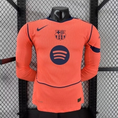 Player Version 2025/26 Barcelona 2nd Away Orange Thailand LS Soccer Jeesey AAA-XY/16