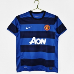 11/12 Retro Version Manchester United Away Blue Thailand Soccer Jersey AAA-710