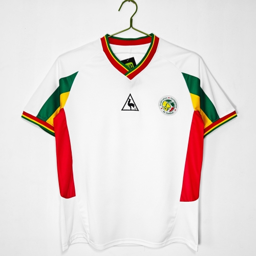 2002 Retro Version Senegal Home White Thailand Soccer Jersey AAA-710
