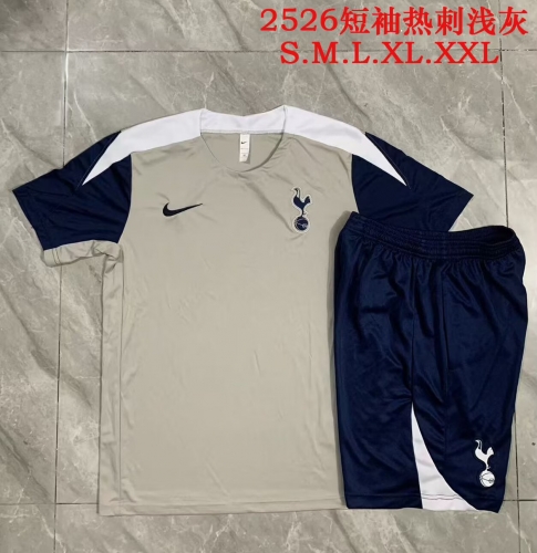 2025/26 Tottenham Hotspur Gray Thailand Soccer Tracksuit Uniform-815