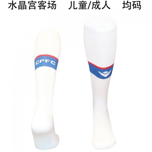2025/26 Crystal Palace  Away White Adult/Kids Thailand Soccer Socks