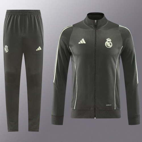 2025/26 #09 Rea Madrid Dark Gray Soccer Jacket Uniform-LH
