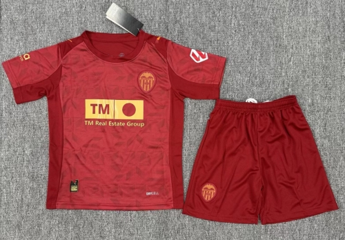 Kids 2025/26 Valencia 2nd Away Red Kids/Youth Soccer Uniform-507/123/522/208
