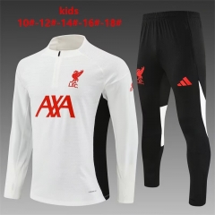 Player Version 2025/26 Liverpool White Kids/Youth Soccer Tracksuit Uniform-801