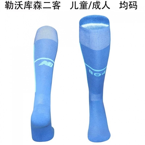Adult & Kids 2025/26 Bayer 04 Leverkusen 2nd Away Blue Thailand Soccer Socks