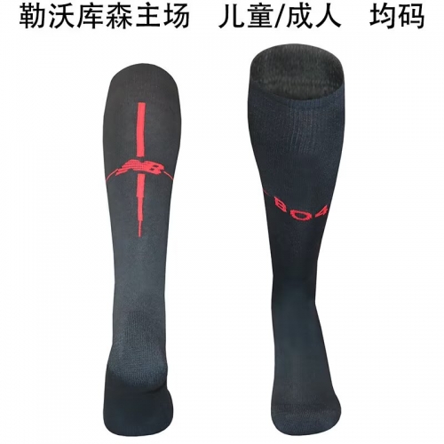 Kids/Youth 2025/26 Bayer 04 Leverkusen Home Dark Gray Thailand Soccer Socks