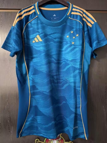 2025/26 Cruzeiro EC 2nd Away Blue Thailand Women Soccer Jersey AAA-1116
