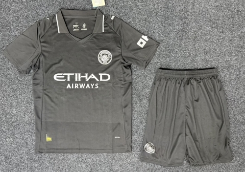 2025/26 Manchester City Away Black Soccer Uniform-36