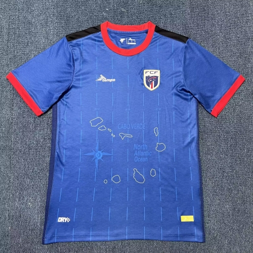 2025-26 Cape Verde Home Blue Thailand Soccer Jersey AAA-312