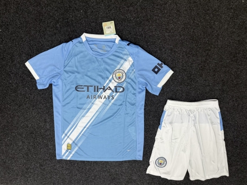 2025/26 Manchester City Home Blue Soccer Uniform-36