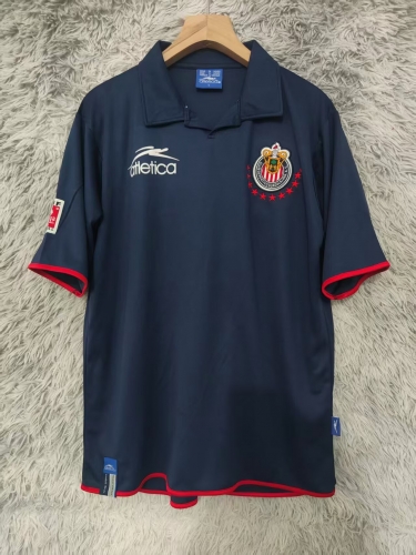 03/04 Retro Version Deportivo Guadalajara Away Black Thailand Soccer Jersey AAA-2178