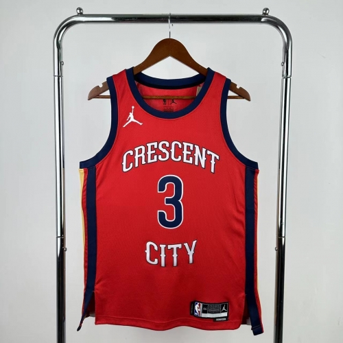 Feiren Limited NBA New Orleans Pelicans Red #3 Jersey-311