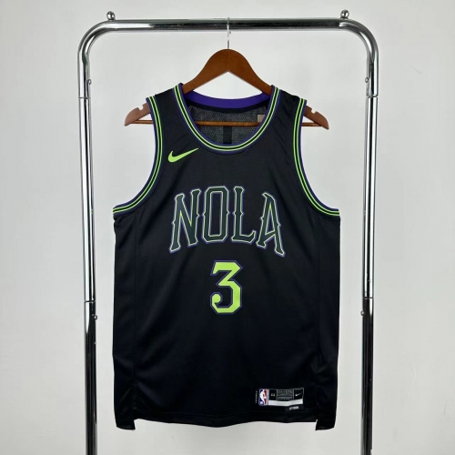 2026 Season City Version NBA New Orleans Pelicans Black #3 Jersey-311