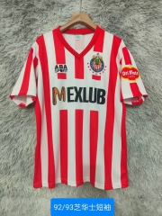 92/93 Retro Version Deportivo Guadalajara Home Red & White Thailand Soccer Jersey AAA-2178