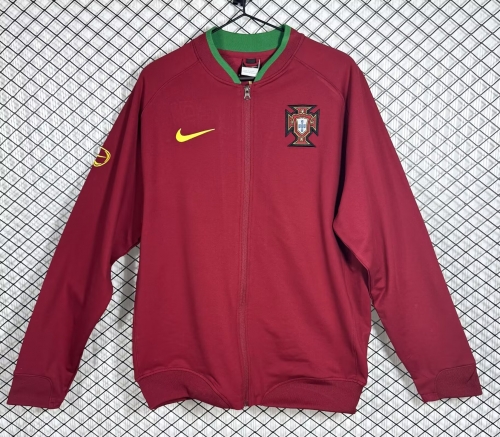 06 Retro Portugal Red Soccer Jacket Top-503