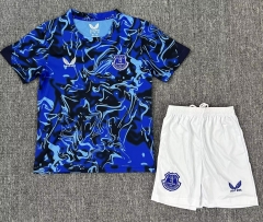 Kids 2025/26 Everton Black & Blue Kids/Youth Soccer Uniform-BL